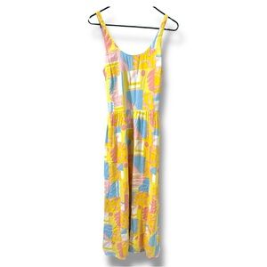 Jopsa Vibrant Abstract Pattern Maxi Dress